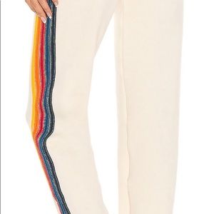 AVIATOR NATION 5 Stripe Sweatpants - Vintage White - Sz women’s small